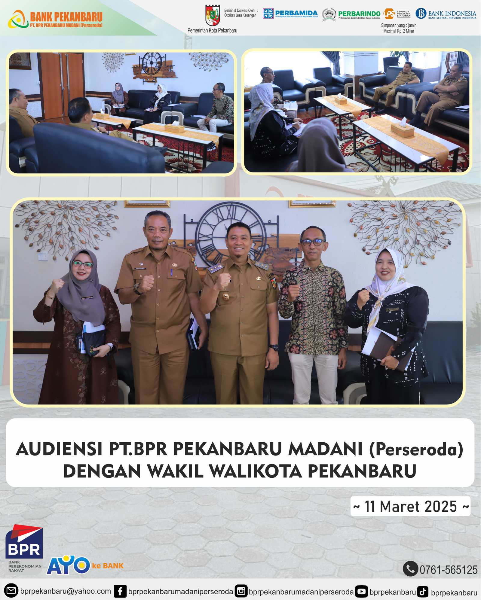 Audiensi PT.BPR Pekanbaru Madani (Perseroda) dengan wakil walikota